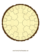 Radial Family Tree 5 Generation Stump