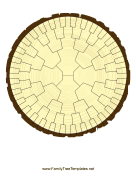 Radial Family Tree 6 Generation Stump