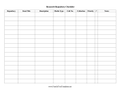 Research Repository Checklist
