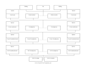 6 Generations Plain Reverse Family Tree