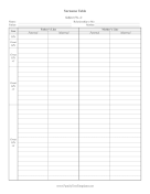 Surname Table family tree template