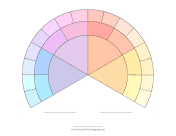Three-Fourths Fan 5 Generations Colorful