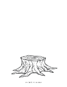 Tree Stump Coloring Page