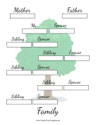 Two Generation Family Tree Five Siblings Spouses